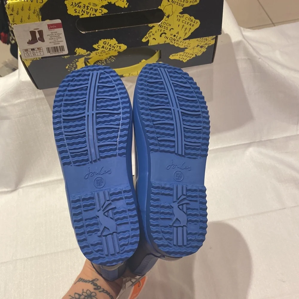 New Joules Shark Waterproof Kids Rain Boot 🦈 Sz: 1